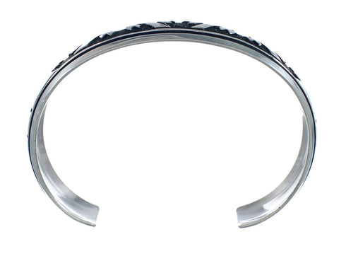 Navajo Authentic Sterling Silver Cuff Bracelet JX128741